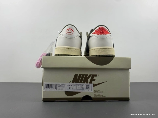 Kicked Out Shoe Store OG MEDIUM OLIVE JORDAN LOW 1 DM7866-200 SCOTT AIR TRAVIS X 0725